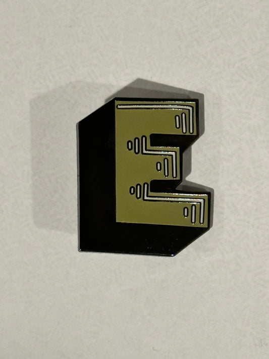 Enamel Pin Letter E