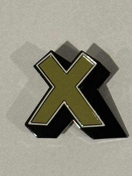 Enamel Pin Letter X